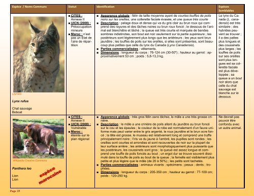 un guide d'identification détaillé des espèces CITES les plus ...