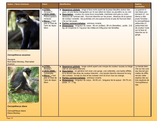 un guide d'identification détaillé des espèces CITES les plus ...