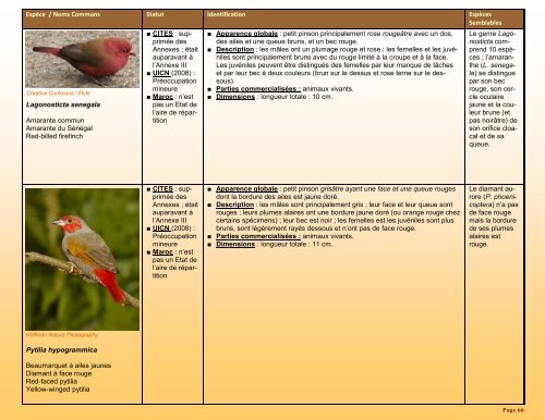 un guide d'identification détaillé des espèces CITES les plus ...