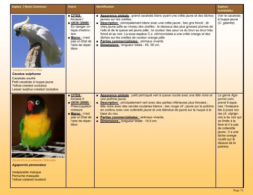 un guide d'identification détaillé des espèces CITES les plus ...