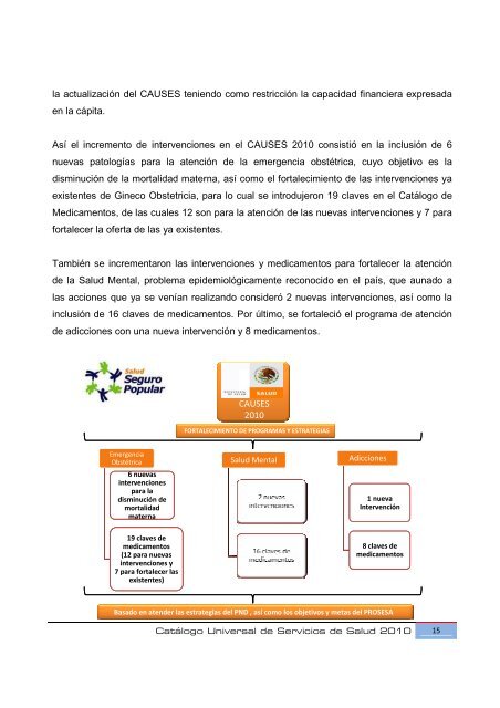 Catálogo Universal de Servicios de Salud 2010 (CAUSES).