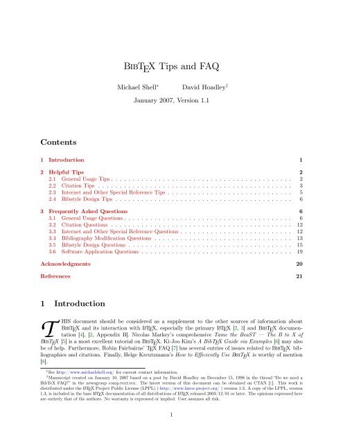 Bibtex Tips And Faq Ctan