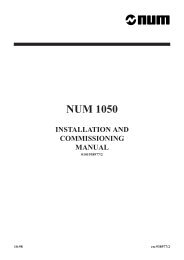 num 1050 installation and commissioning manual - Documentation ...