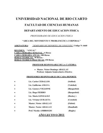 UNIVERSIDAD NACIONAL DE RIO CUARTO - Sistema de ...