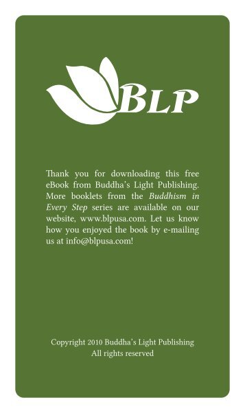 Thank you for downloading this free eBook from Buddha's Light ...