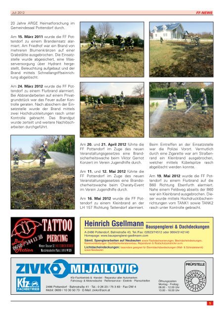 FF Pottendorf News Nr. 85