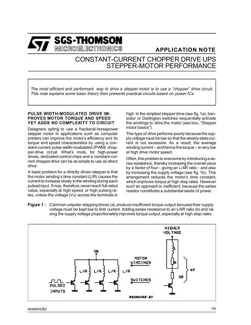 constant/current chopper drive ups stepper/motor ... - Fribotte