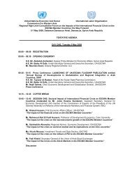 Tentative Agenda - Economic and Social Commission for Western ...