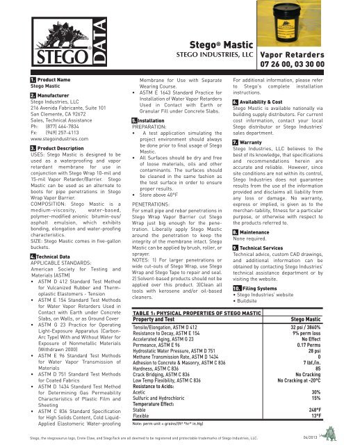 Stego® Wrap Class A Vapor Retarder - Stego Industries, LLC