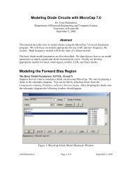 Modeling Diode Circuits with MicroCap 7.0 - csserver - University of ...