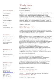 Personal trainer CV template - Dayjob