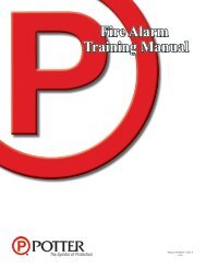 Fire Alarm Training Manual - Potter Electric Signal Company, LLC