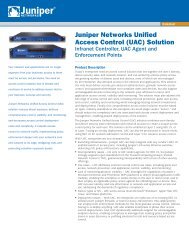 Juniper Networks Unified Access Control (UAC) Solution - IBM