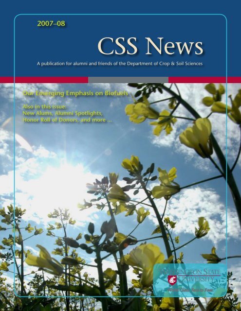 CSS News 2007-08 (pdf) - Dept. of Crop and Soil Sciences ...
