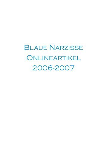 Blaue Narzisse - Onlineartikel 2006/07