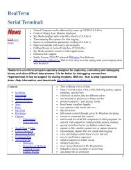 RealTerm Serial Terminal: - RF Neulink