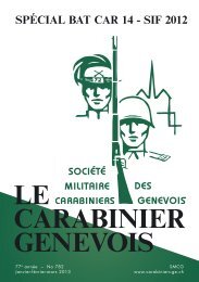 LE CARABINIER GENEVOIS SpéCIAL BAt CAR 14 - SIf 2012