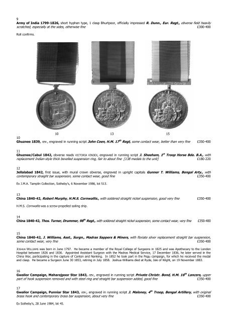 War Medals, Orders and Decorations - Morton & Eden