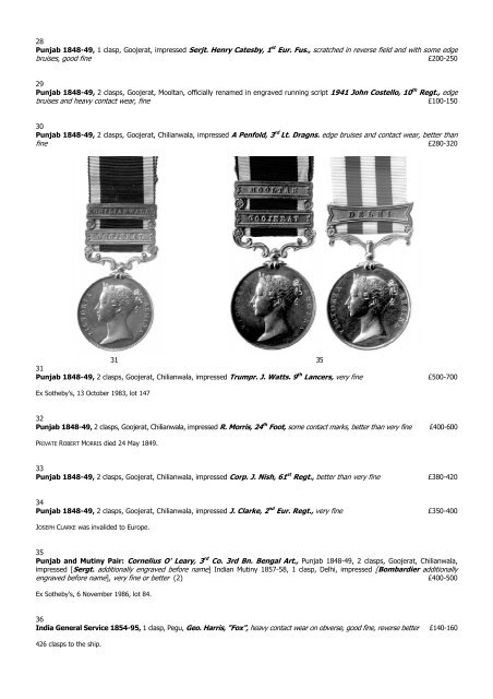 War Medals, Orders and Decorations - Morton & Eden