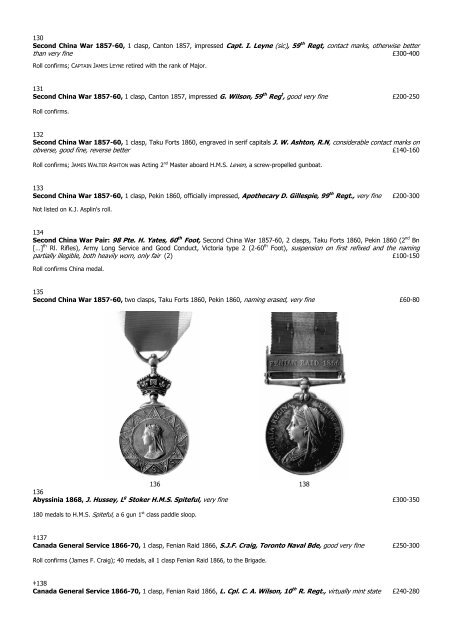 War Medals, Orders and Decorations - Morton & Eden