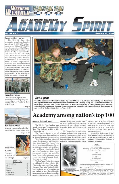 Academy among nation's top 100 - United States Air Force Academy