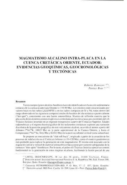 La cuenca oriente : geologia y petroleo - IRD