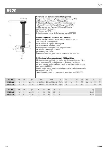 JRG Armaturen Robinetterie JRG Rubinetteria JRG ... - CCTB SA