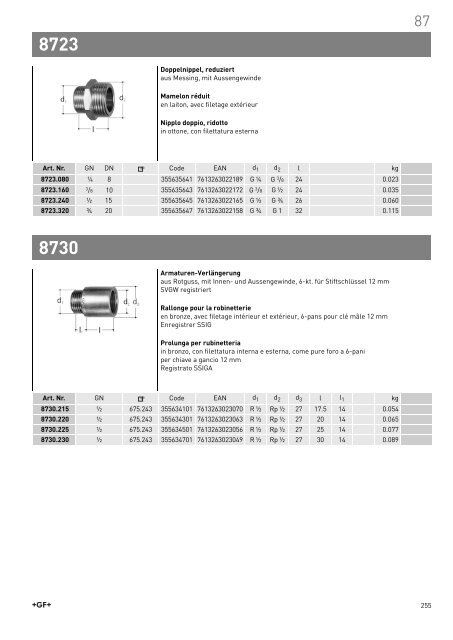 JRG Armaturen Robinetterie JRG Rubinetteria JRG ... - CCTB SA