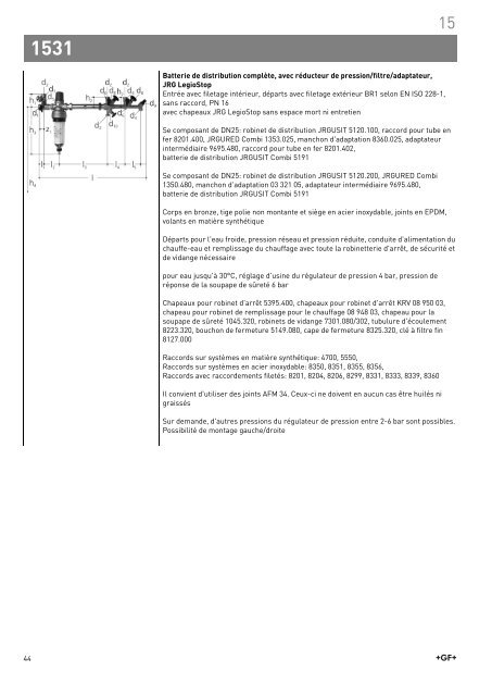 JRG Armaturen Robinetterie JRG Rubinetteria JRG ... - CCTB SA