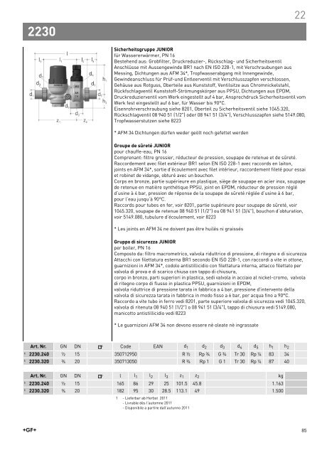 JRG Armaturen Robinetterie JRG Rubinetteria JRG ... - CCTB SA