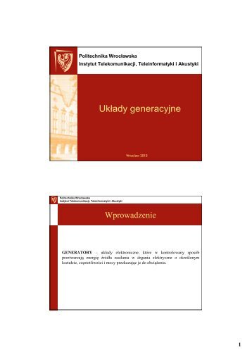 Układy generacyjne