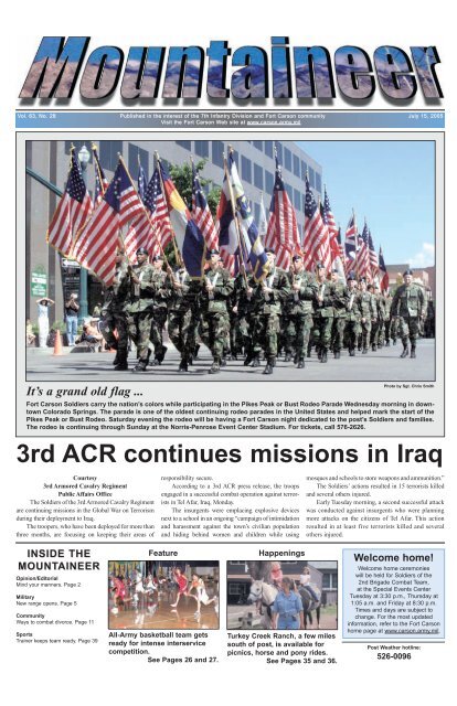 01 Front 7-15-05.qxd - Colorado Springs Military Newspaper Group