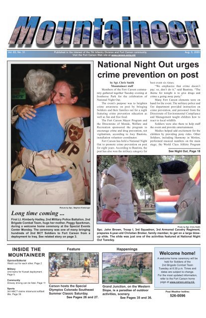 01 Front 8-05-05.qxd - Colorado Springs Military Newspaper Group