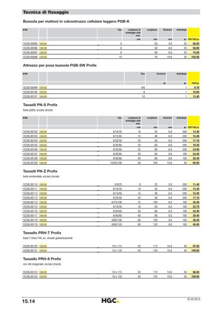 Catalogo Materiale da costruzione 2013 - HG Commerciale