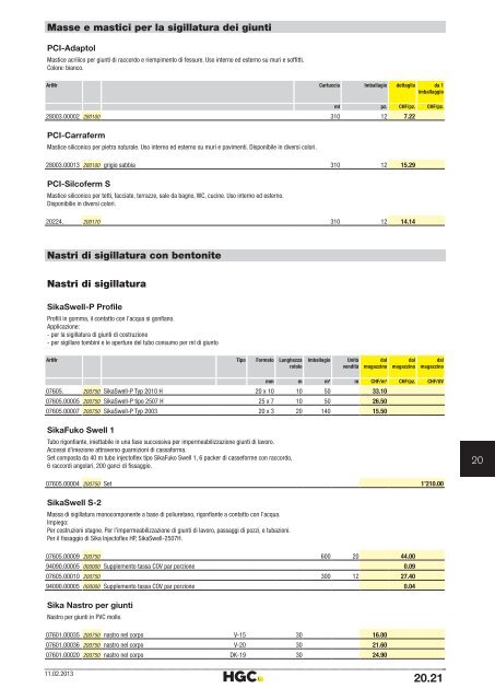 Catalogo Materiale da costruzione 2013 - HG Commerciale