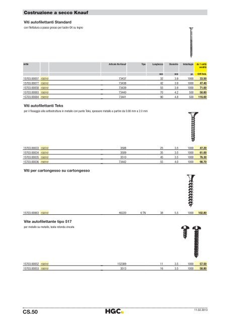 Catalogo Materiale da costruzione 2013 - HG Commerciale