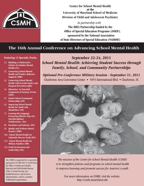 September 22-24, 2011 - Center for School Mental Health ...