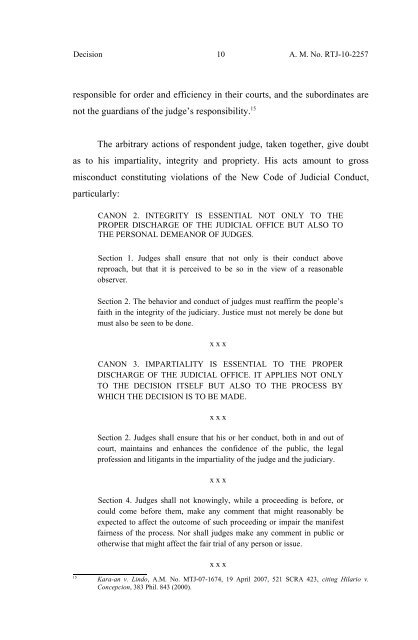 A.M. No. RJ-10-2257. July 17, 2012 - Supreme Court of the Philippines