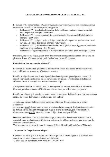 Télécharger gratuitement Images Les Maladies Professionnelles Du Tableau 57 Le le plus cool par