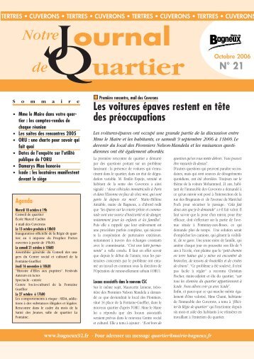 Journal de quartier n°21 octobre 2006 - Bagneux