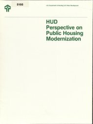 HUD Perspective on Public Housing Modernization - HUD User