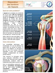 Réparation des tendons de l'épaule - ICOS 13