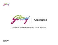 Division of Godrej & Boyce Mfg Co Ltd, Mumbai - Centre for Science ...