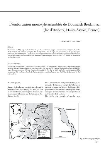 L'embarcation monoxyle assemblée de Doussard/Bredannaz (lac d ...
