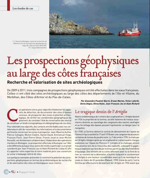 Un projet d'archéologie maritime transfrontalier