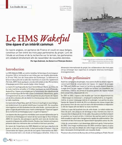 Un projet d'archéologie maritime transfrontalier