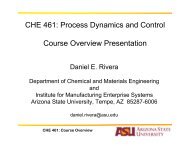 CHE 461 - Control Systems Engineering Laboratory - CSEL ...