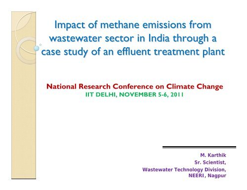 Impact of methane emissions from wastewater sector in India ...