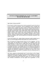Veure l'acta del Ple en PDF - Ajuntament de Sant Celoni