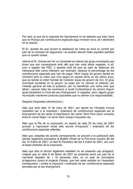 Veure l'acta del Ple en PDF - Ajuntament de Sant Celoni